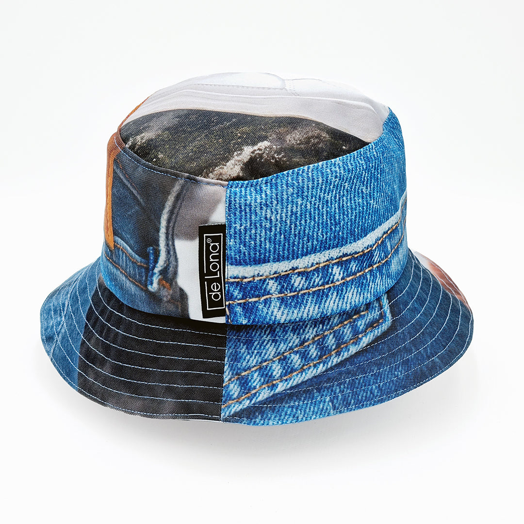 BUCKET HATS: Gorros pescador confeccionados con lonas publicitarias. piezas únicas