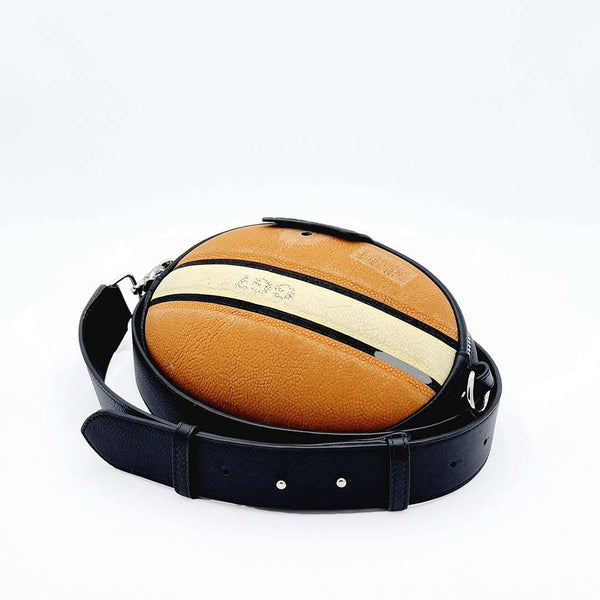 BallToBag Crossbody C003 - Bandolera riñonera hecha a mano con un balón de baloncesto