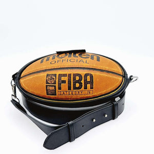 BallToBag Crossbody C015 - Bandolera riñonera hecha a mano con un balón de baloncesto