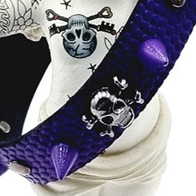 P001 Bracelet - Fun Punk avec des pointes violettes