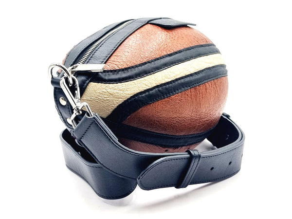BallToBag Basketball - bolso bandolera hecho con balón de baloncesto y piel