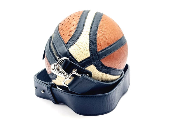 BallToBag - Sac fait main avec un ballon de basket et cuir