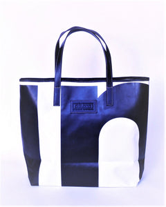 Tote Bag - T016 - Shopping Bag confeccionado con lona publicitaria y piel