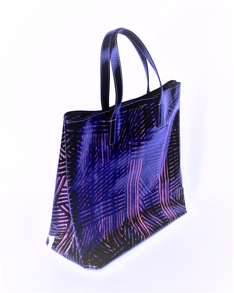 Tote Bag - T001 - Shopping Bag confeccionado con lona publicitaria y piel