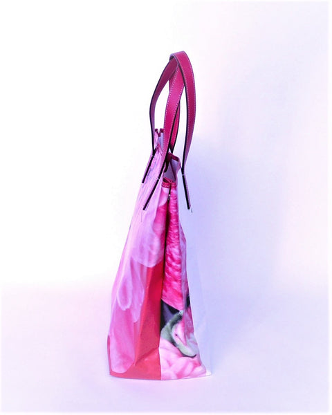 Tote Bag - T008 - Shopping Bag confeccionado con lona publicitaria y piel