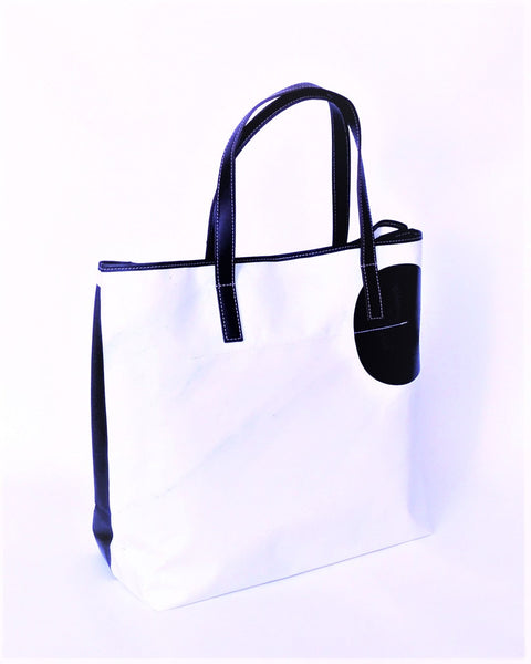 Tote Bag - T016 - Shopping Bag confeccionado con lona publicitaria y piel