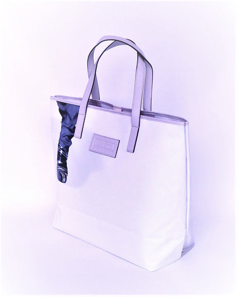Tote Bag - T018 - Shopping Bag confeccionado con lona publicitaria y piel