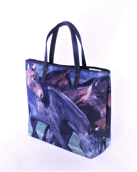 Tote Bag - T010 - Shopping Bag confeccionado con lona publicitaria y piel