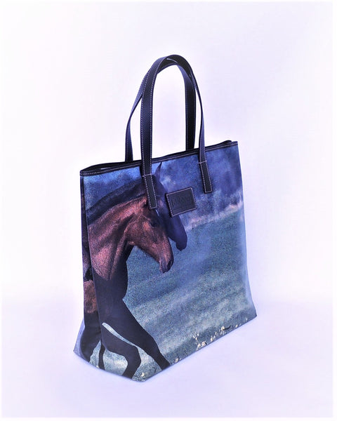 Tote Bag - T010 - Shopping Bag made with advertising canvas and leather