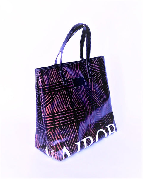 Tote Bag - T001 - Shopping Bag confeccionado con lona publicitaria y piel