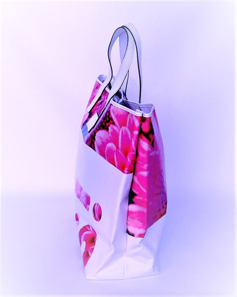 Tote Bag - T005 - Shopping Bag confeccionado con lona publicitaria y piel